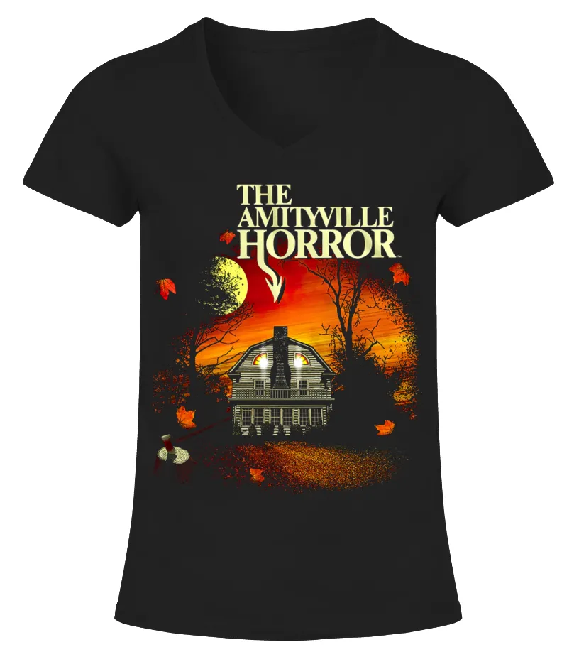 006. Amityville Horror BK Camiseta cuello pico Mujer
