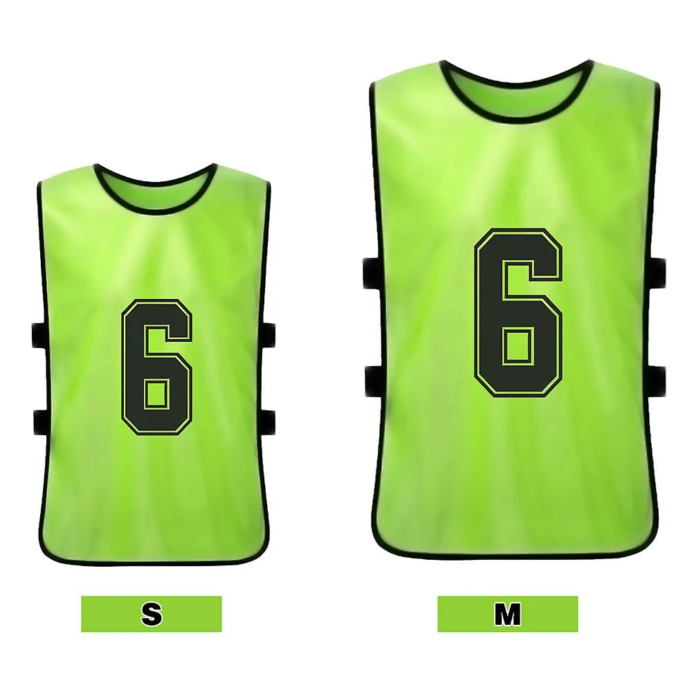 12 Pcs Adults Soccer Pinnies 2 Colors Quick Drying Football Team Jerseys Youth Sports Scrimmage Soccer Team Training Numbered Bi