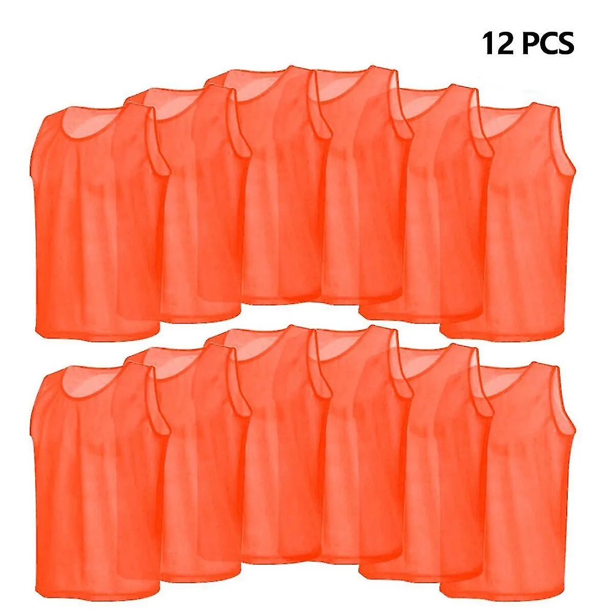 12 Pcs Children Soccer Pinnies Quick Drying Football Jerseys Vest Scrimmage Practice Sports Vest Breathable Team Training Bibs