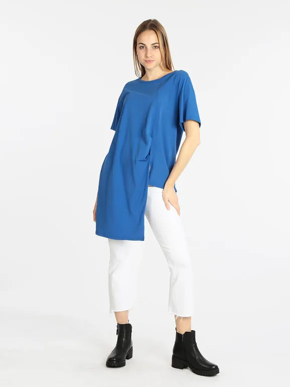158c Maxi camiseta asimétrica manga corta mujer