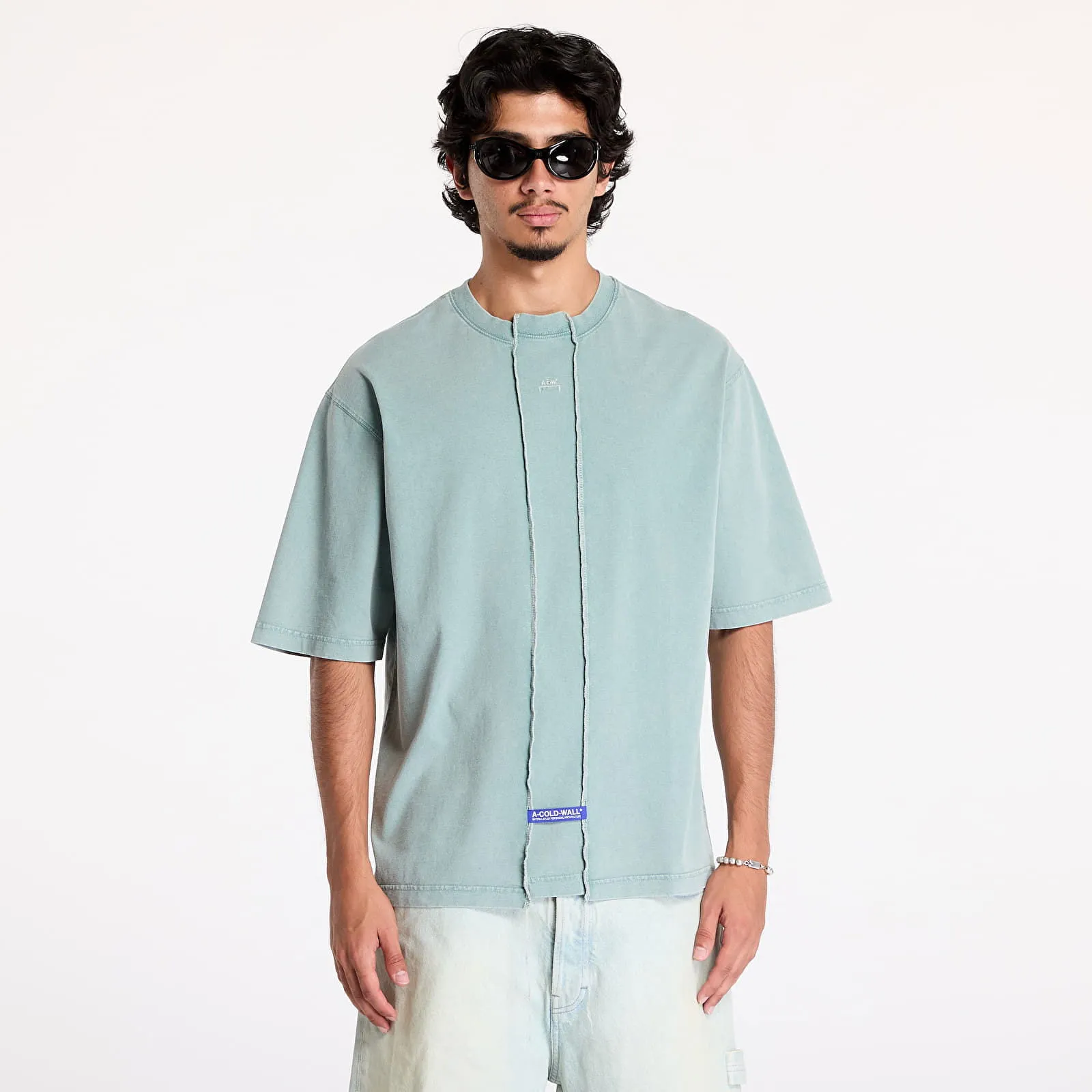 ACOLDWALL* FRACTURE TSHIRT BLUE/ GREY FADED TEAL