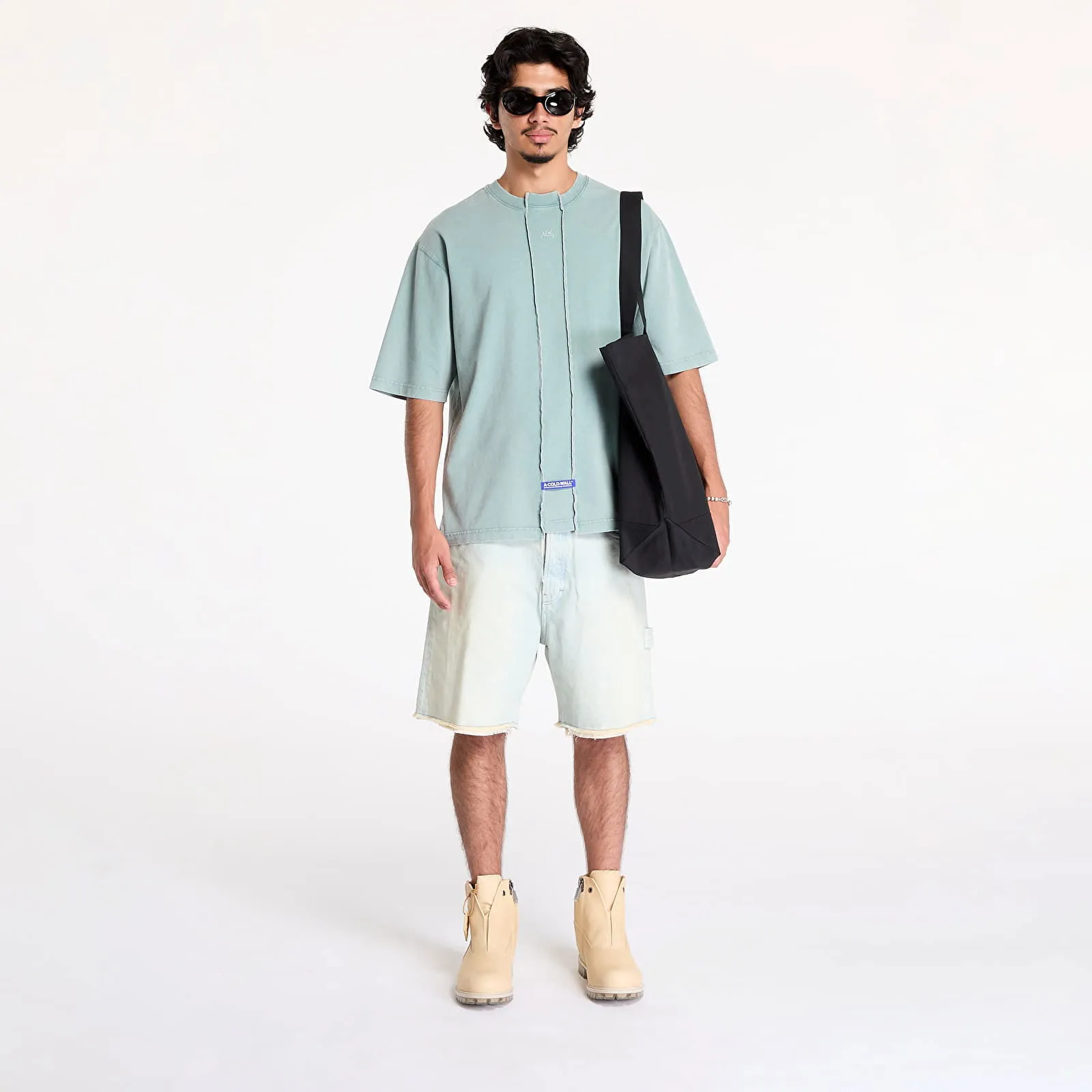 ACOLDWALL* FRACTURE TSHIRT BLUE/ GREY FADED TEAL