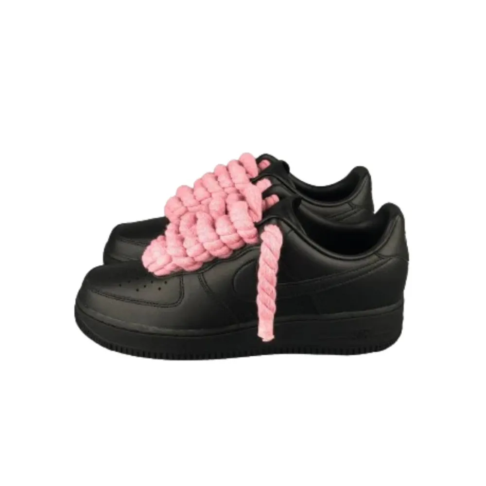 Air Force 1 Custom Lacet Corde Noir Rose