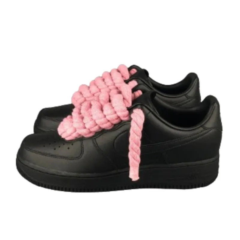 Air Force 1 Custom Lacet Corde Noir Rose