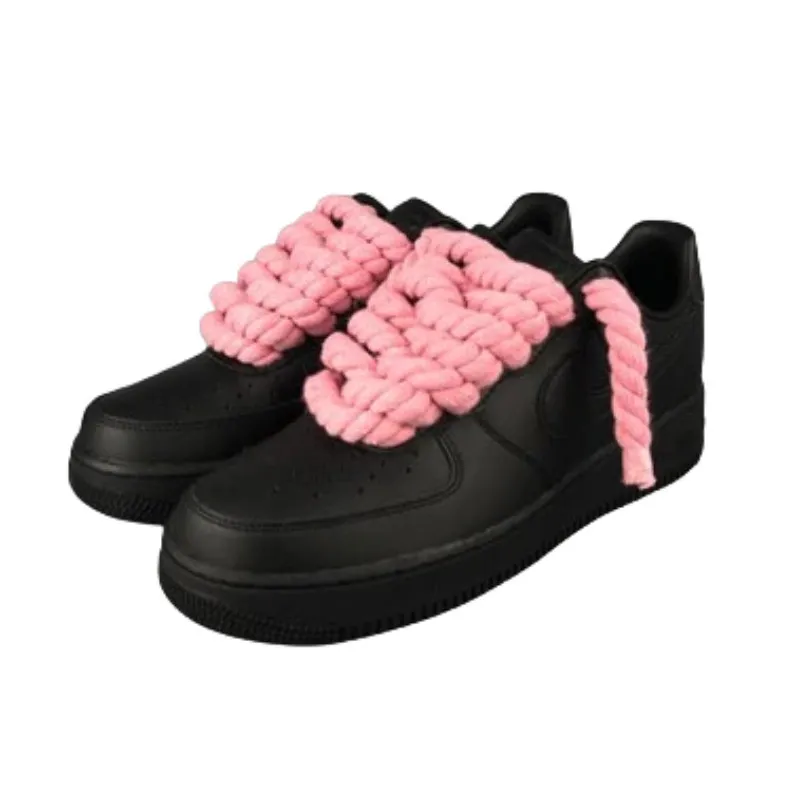 Air Force 1 Custom Lacet Corde Noir Rose