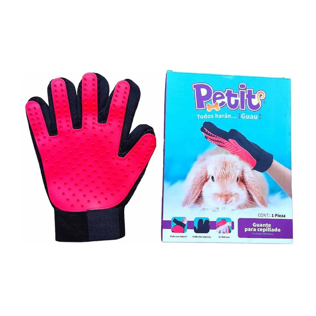 Aksi Guante de Cepillado con Malla para Mascota Petit