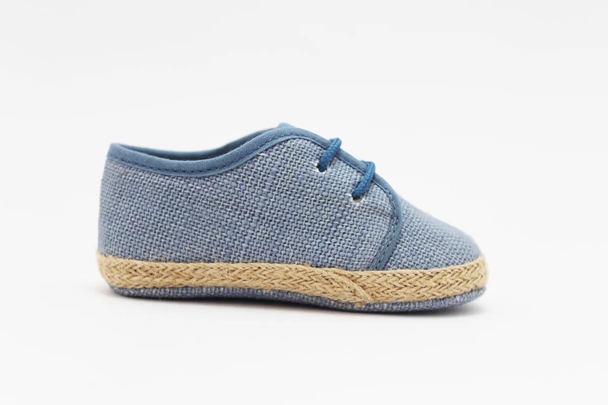 Alpargatas bebé cordones lino