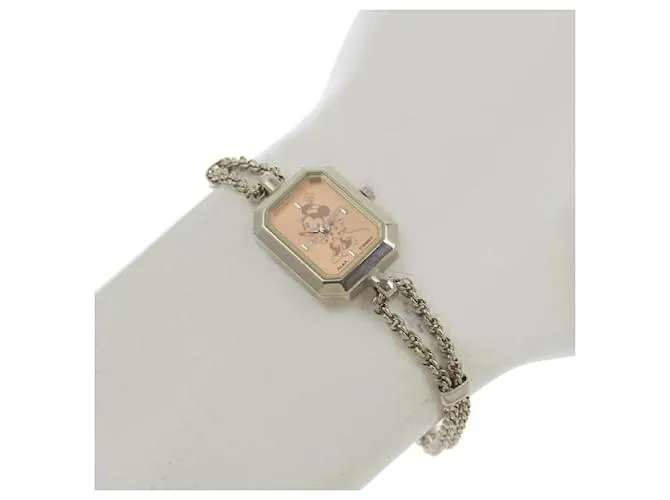 & Other Stories Alba Disney Minnie Reloj de Cuarzo para Mujer con Esfera Rosa Y150 5H80, metal plateado, Segunda mano en exc
