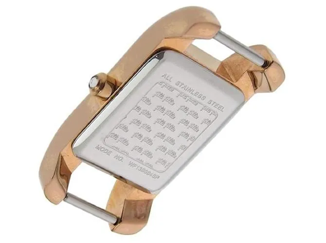 & Other Stories Folli Follie Reloj de cuarzo para mujer con diamantes de imitación en bisel y esfera GP Shell, GP de oro/Cue