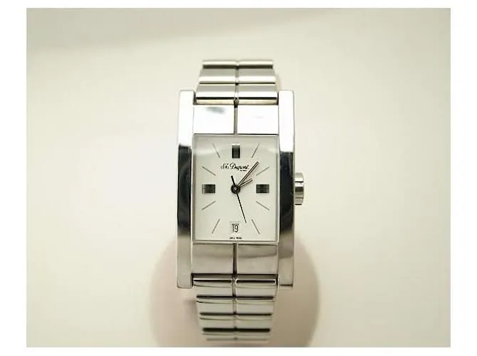 & Other Stories Reloj de Damas S.T. Dupont Geometry de Acero Inoxidable Cuarzo en Muy Buen Estado Plata 