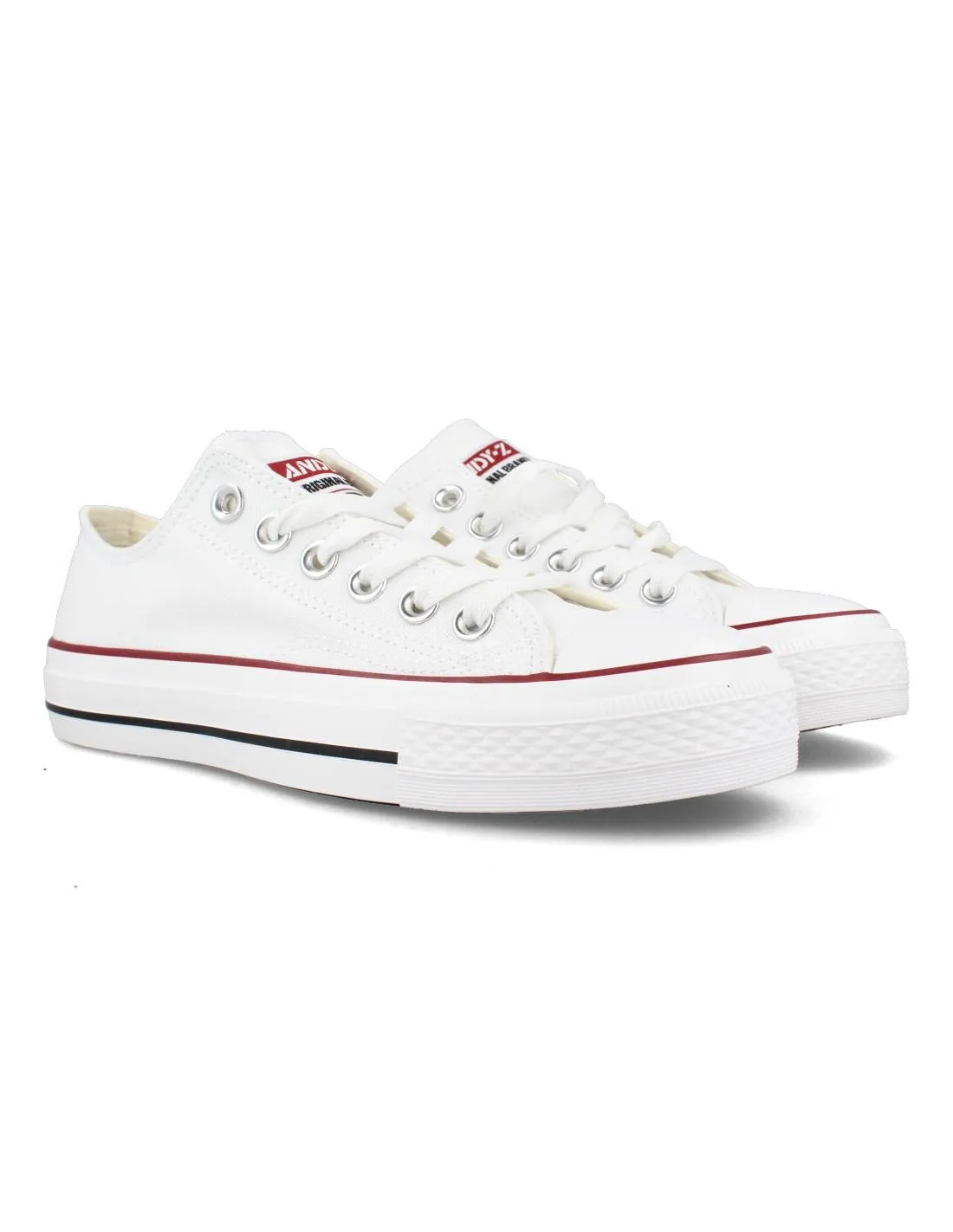 ANDY Z  ZAPATILLAS LONA BAJA BLANCA CORDONES