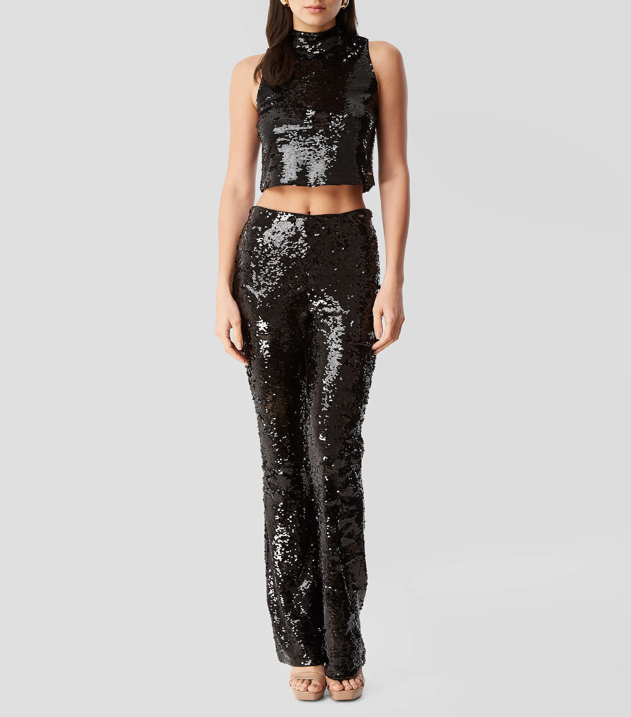 Armani Exchange Pantalón con Lentejuela Mujer