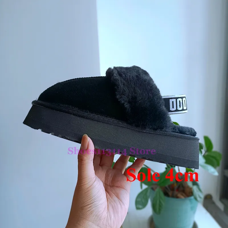 Australia plataforma tazz zapatillas funkette disquette tasman mujer diseñador moda invierno interior gamuza lana damas hogar cá