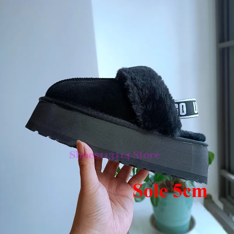 Australia plataforma tazz zapatillas funkette disquette tasman mujer diseñador moda invierno interior gamuza lana damas hogar cá