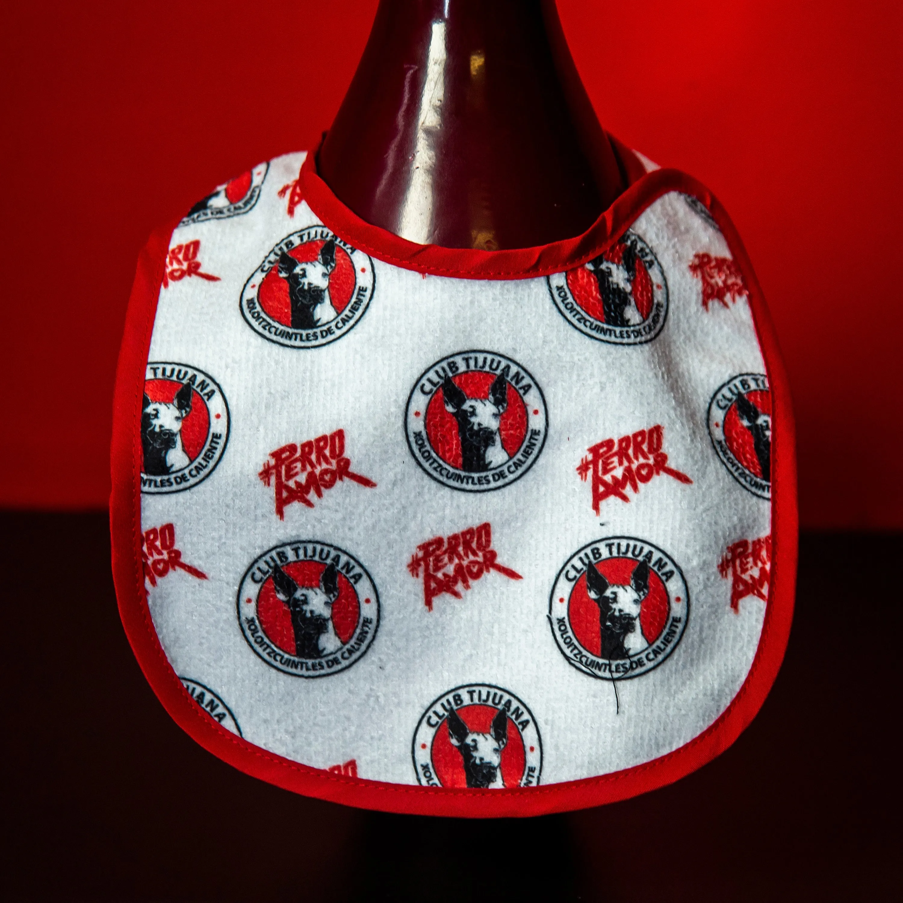 BABERO PUR LOGO/#PERRO AMOR BLANCO BEBE