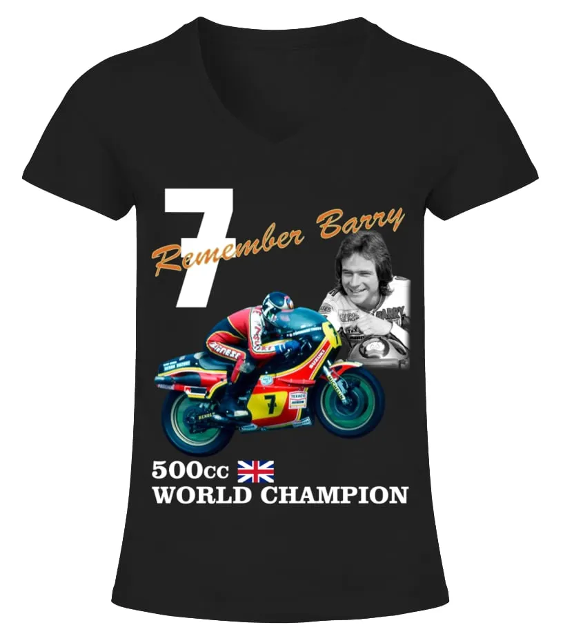 Barry Sheene BK (14) Camiseta cuello pico Mujer