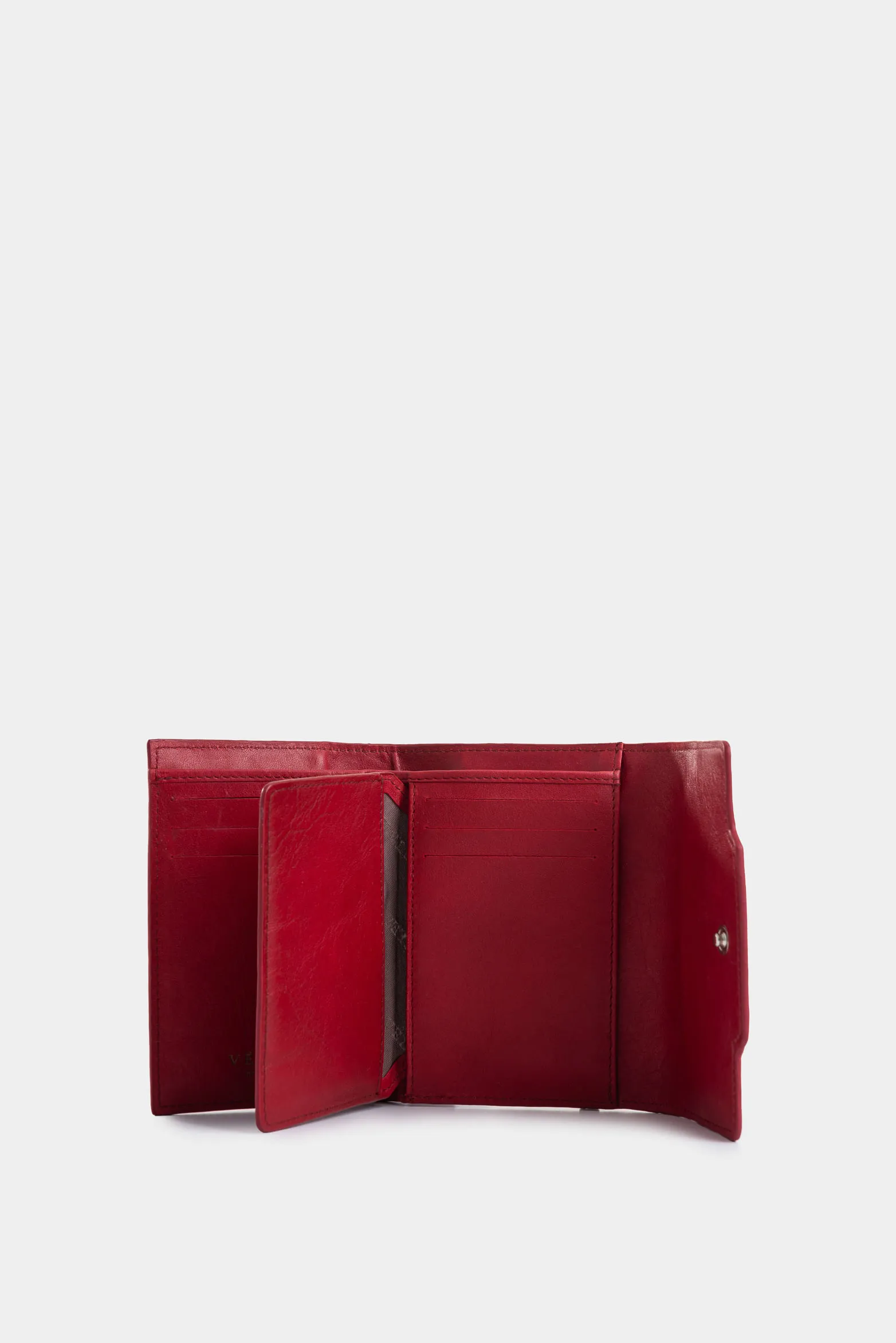 Billetera Magnolia de cuero para mujer corte hexagonal
