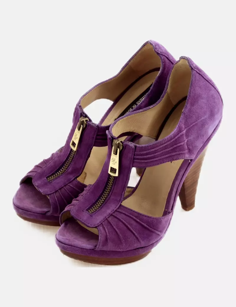 Bimba&Lola Sandalia morada cremallera