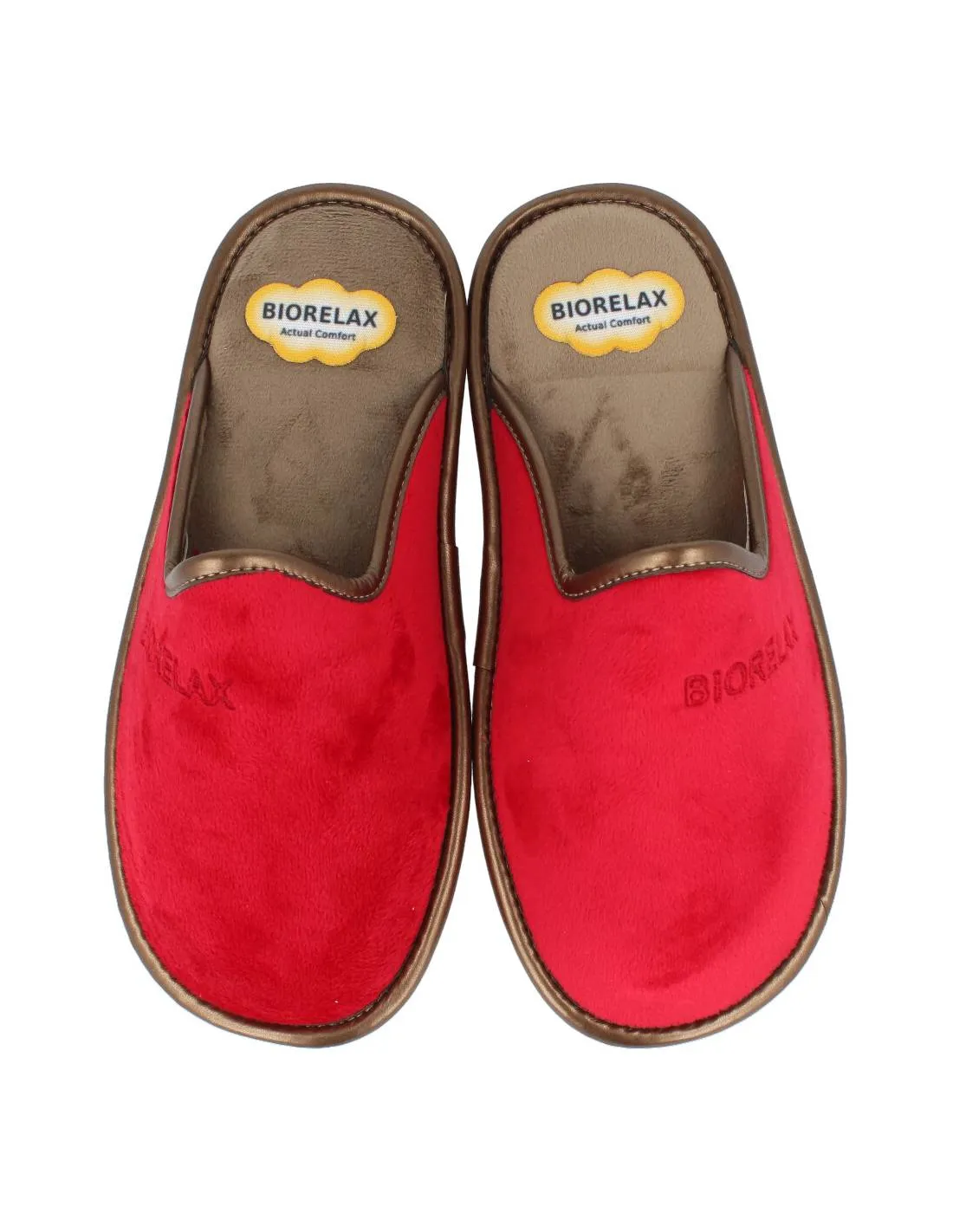 BIORELAX  ZAPATILLA CASA MUJER LISA ROJO