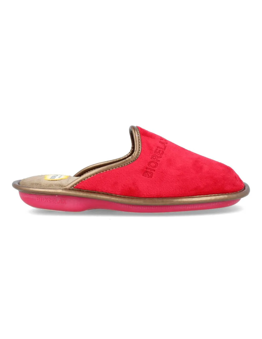 BIORELAX  ZAPATILLA CASA MUJER LISA ROJO