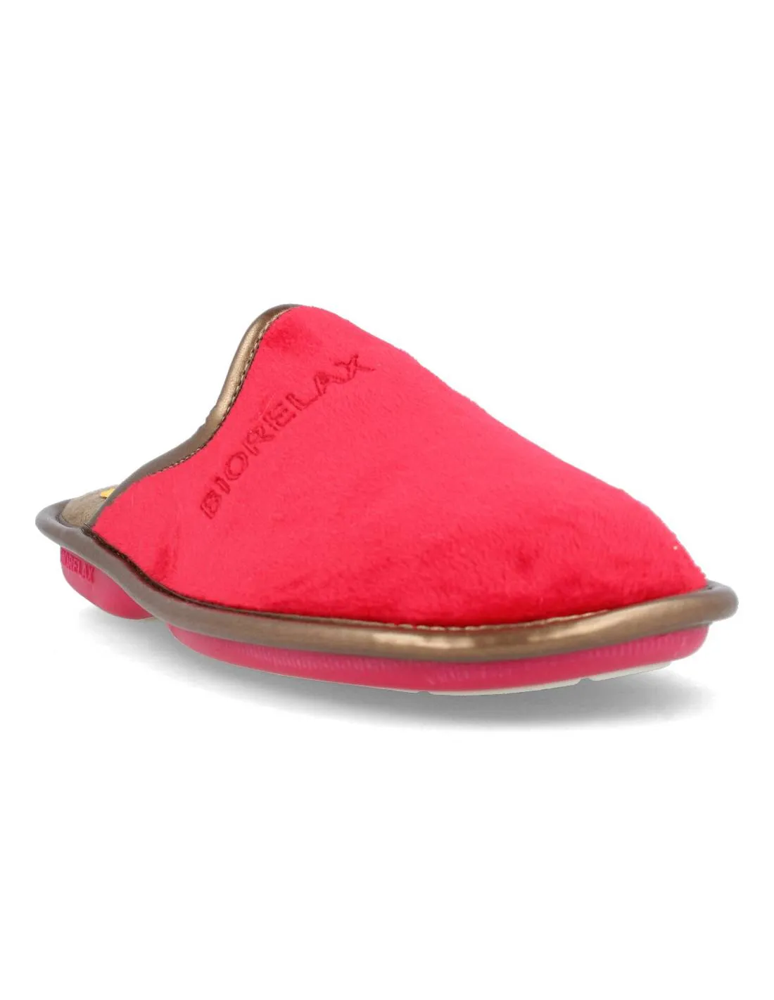 BIORELAX  ZAPATILLA CASA MUJER LISA ROJO