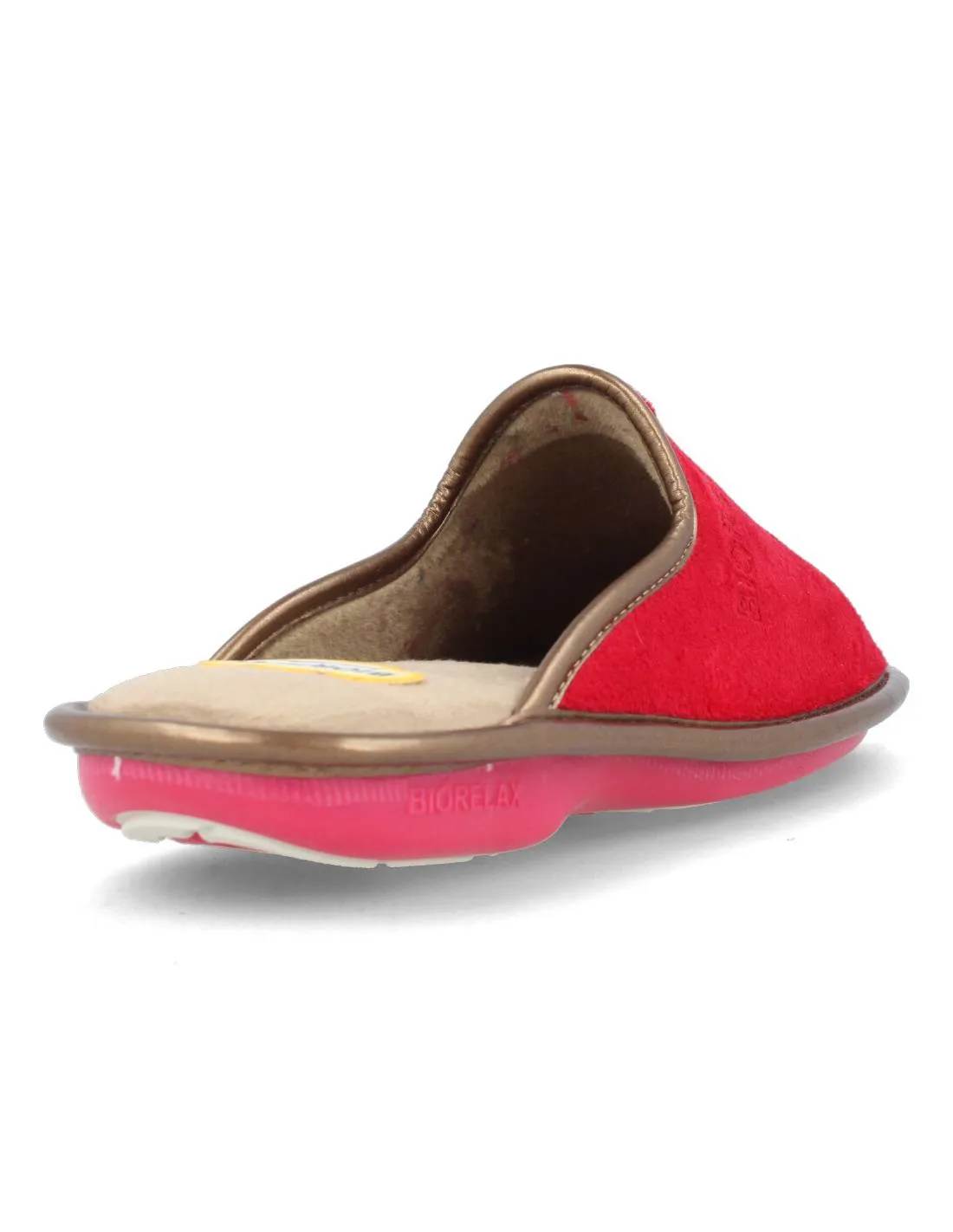 BIORELAX  ZAPATILLA CASA MUJER LISA ROJO