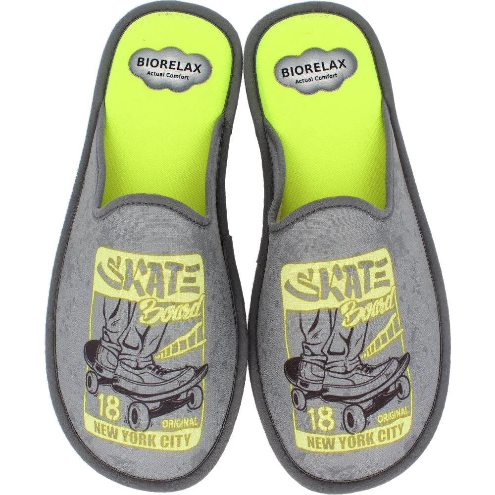 BIORELAX  ZAPATILLAS HOMBRE SKATER GRIS AMARILLO
