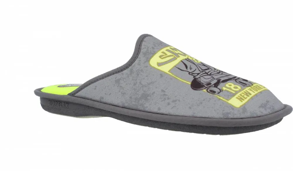 BIORELAX  ZAPATILLAS HOMBRE SKATER GRIS AMARILLO