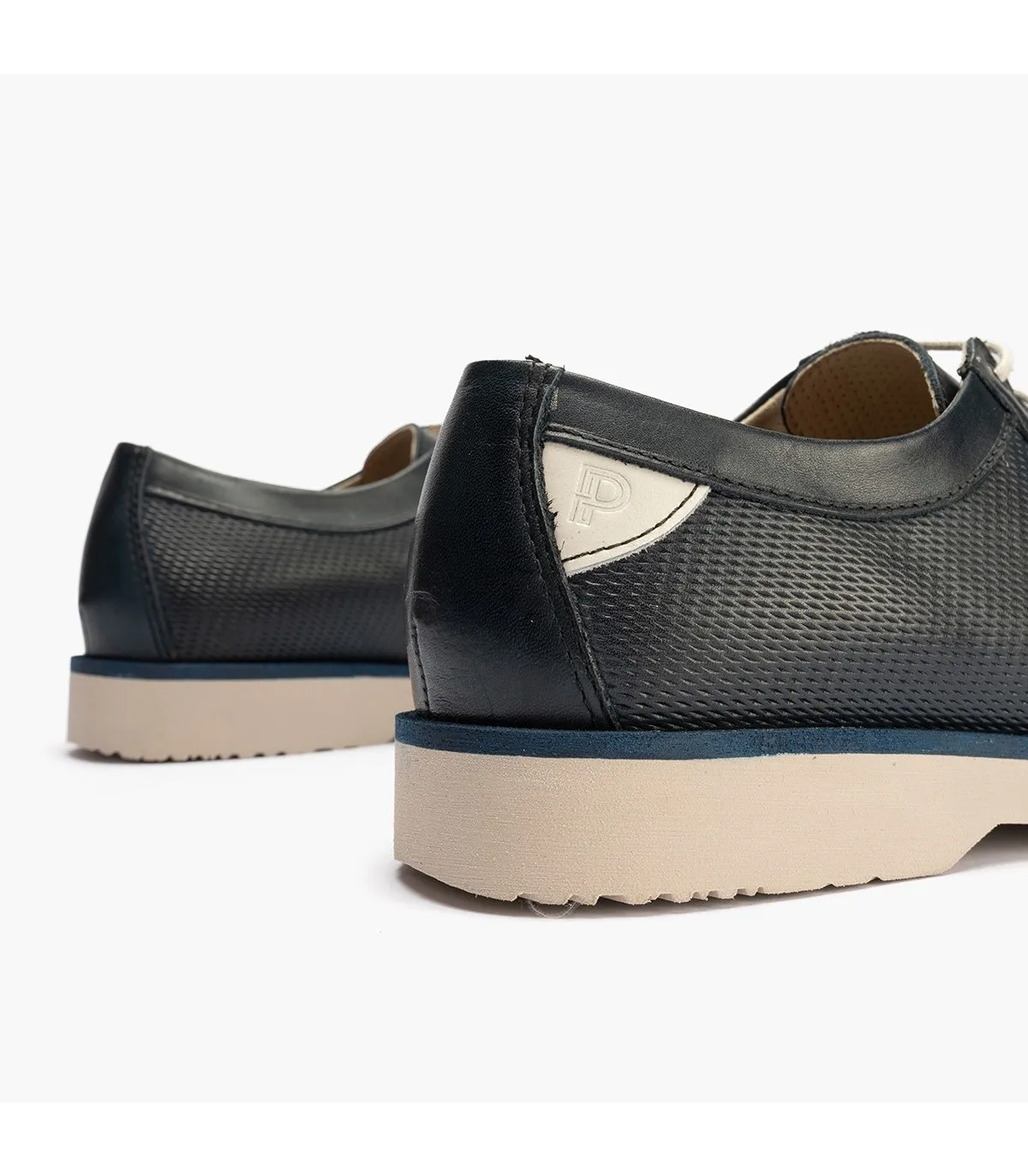 Blucher Marshall cordones hombre piel AZUL