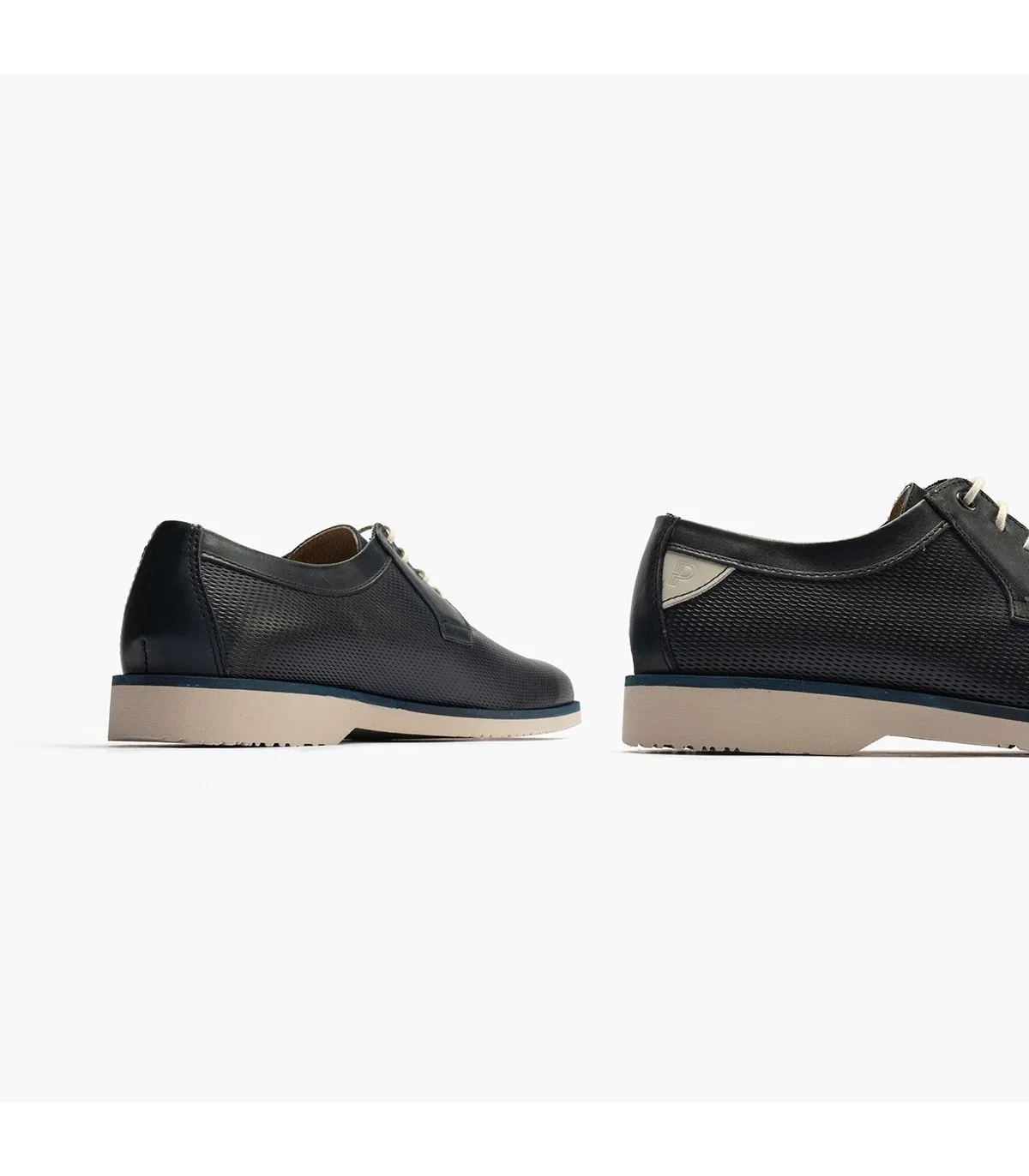 Blucher Marshall cordones hombre piel AZUL