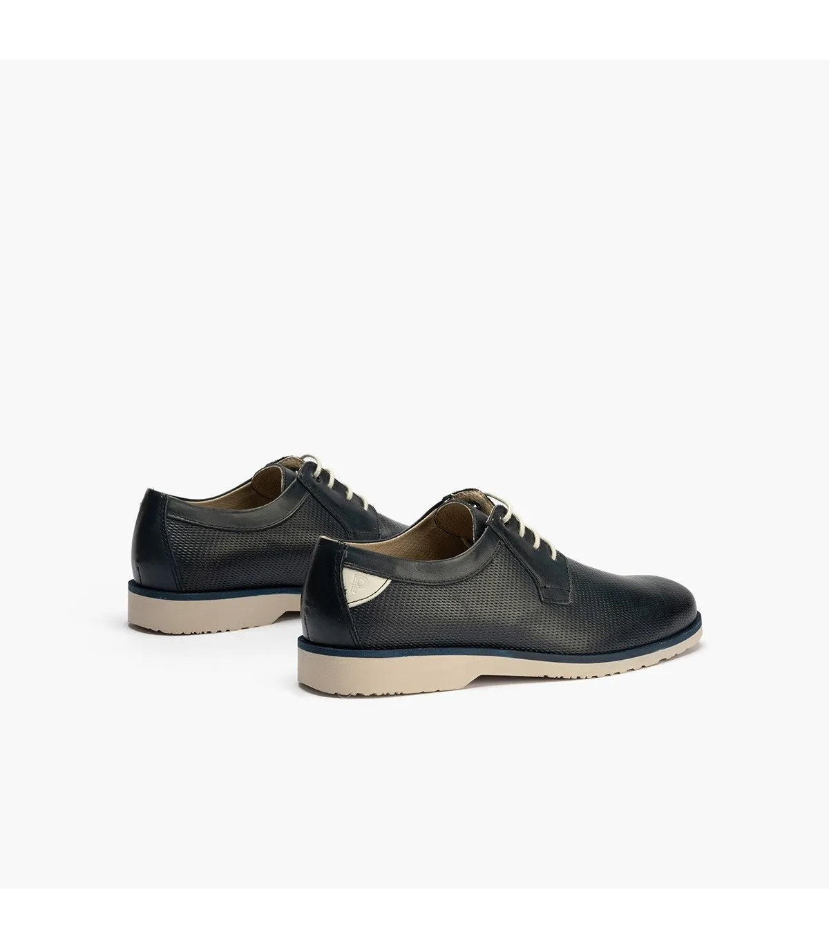 Blucher Marshall cordones hombre piel AZUL