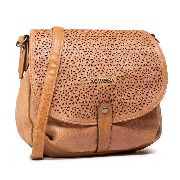 bolsos Refresh color camel perforado