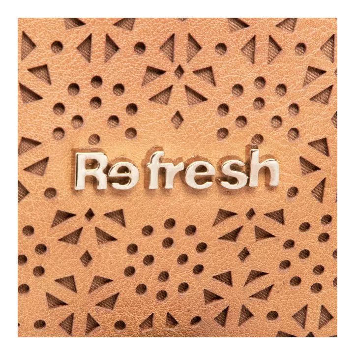 bolsos Refresh color camel perforado