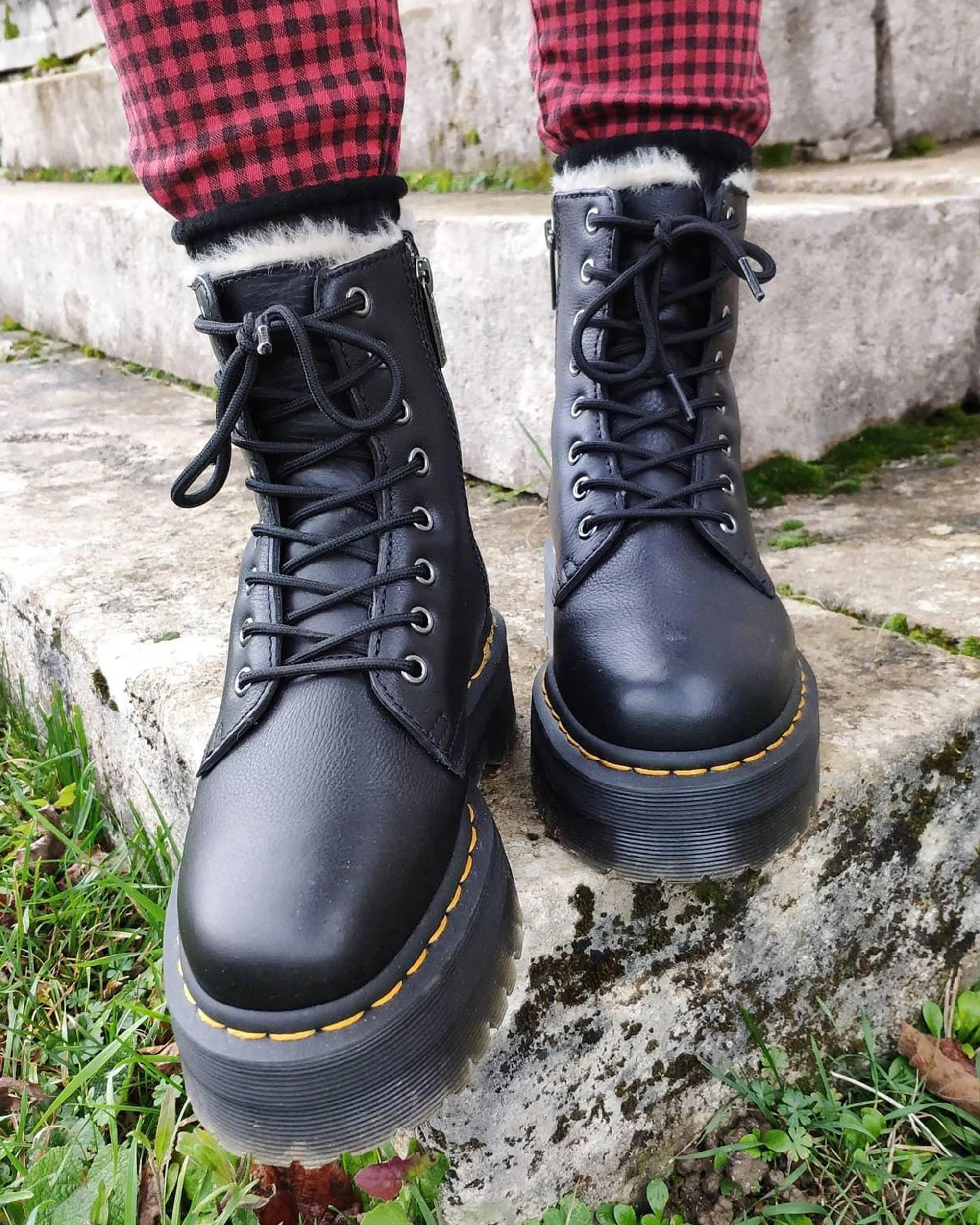 Botas con plataforma Jadon de piel con forro sintético