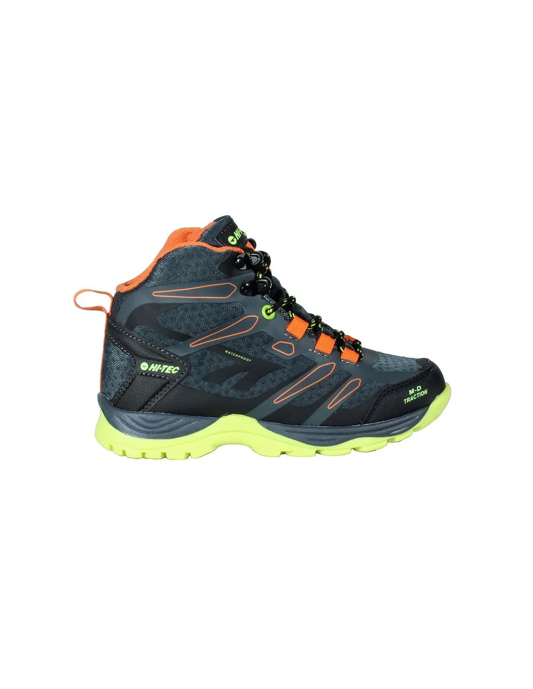 BOTAS DE MONTAñA HITEC TOUBKAL MID WATERPROOF CHARCOAL/LIMONCELLO INFANTIL