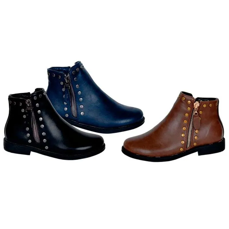 Botas niña con cremallera lateral