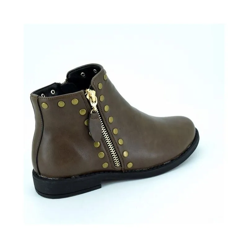 Botas niña con cremallera lateral