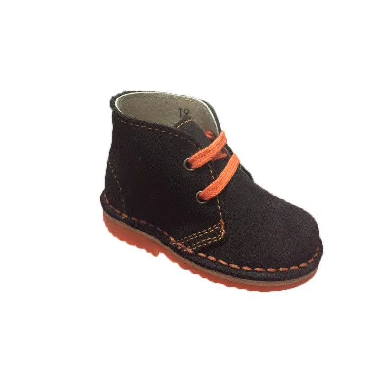 Botas safari de piel combinada