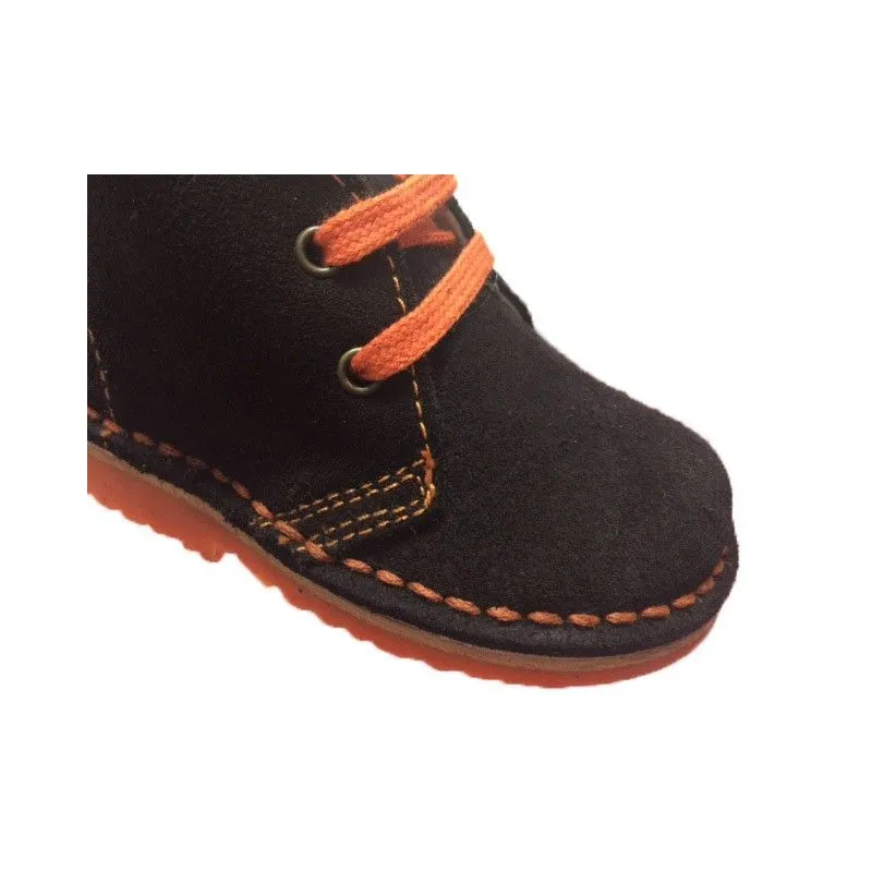 Botas safari de piel combinada