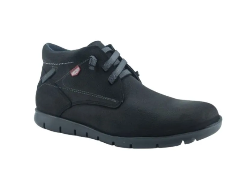BOTÍN DE PIEL CON CORDONES ELÁSTICOS ON FOOT EN COLOR NEGRO 8702