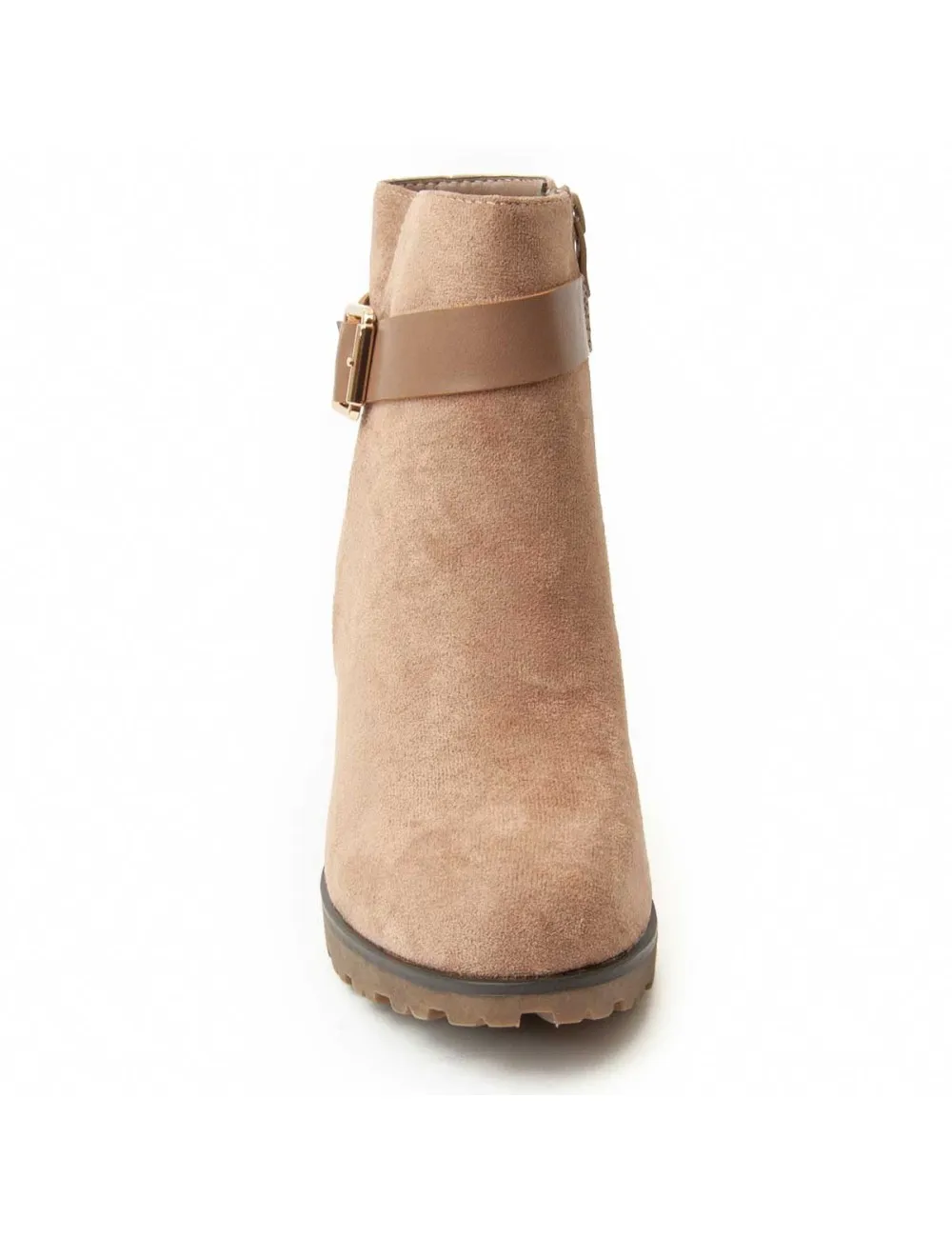 Botín De Tacón Para Mujer.  Montevita  Bottivita33  93996 Marrón