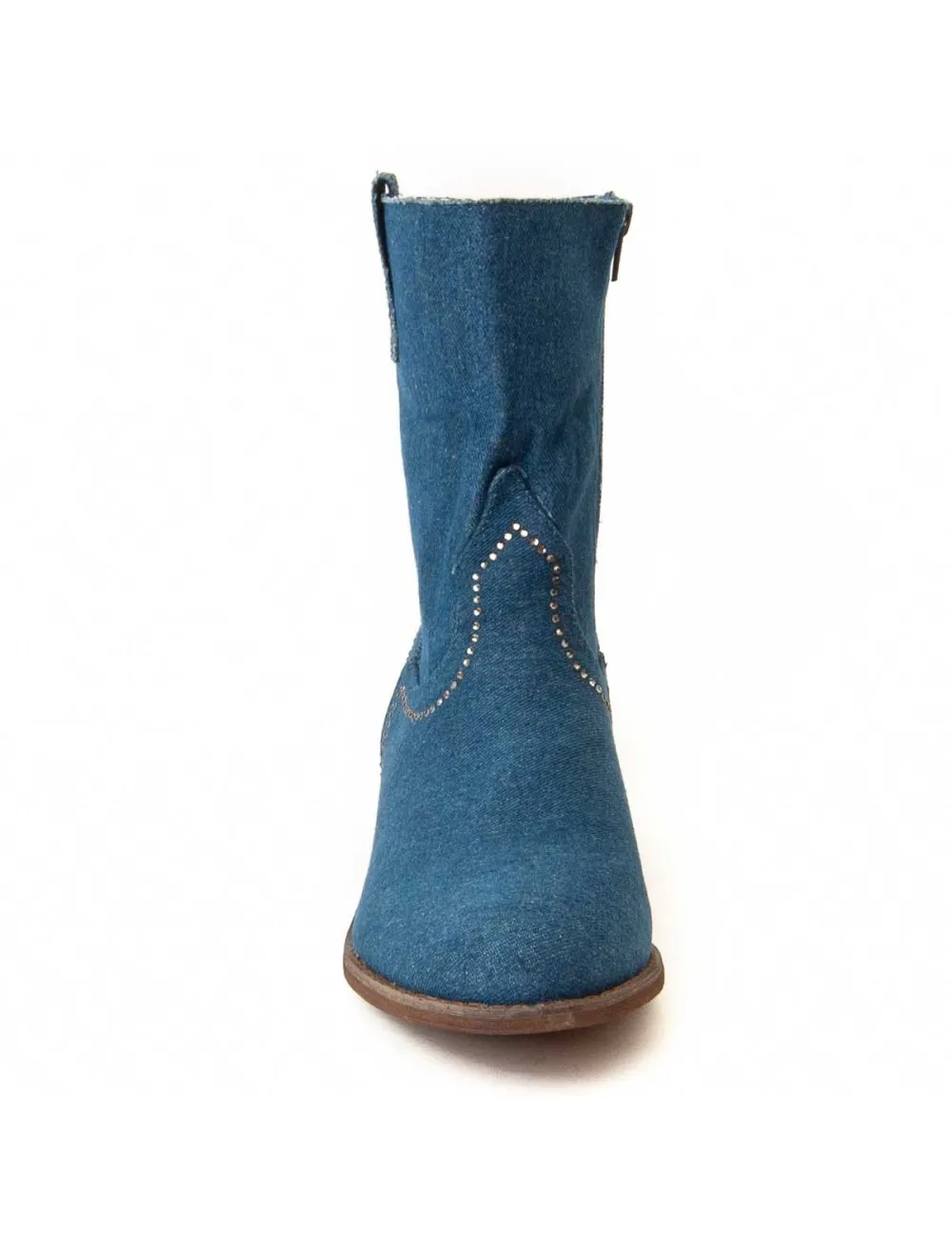 Botín De Tacón Para Mujer.  Montevita  Buonavitta2  94631 Azul