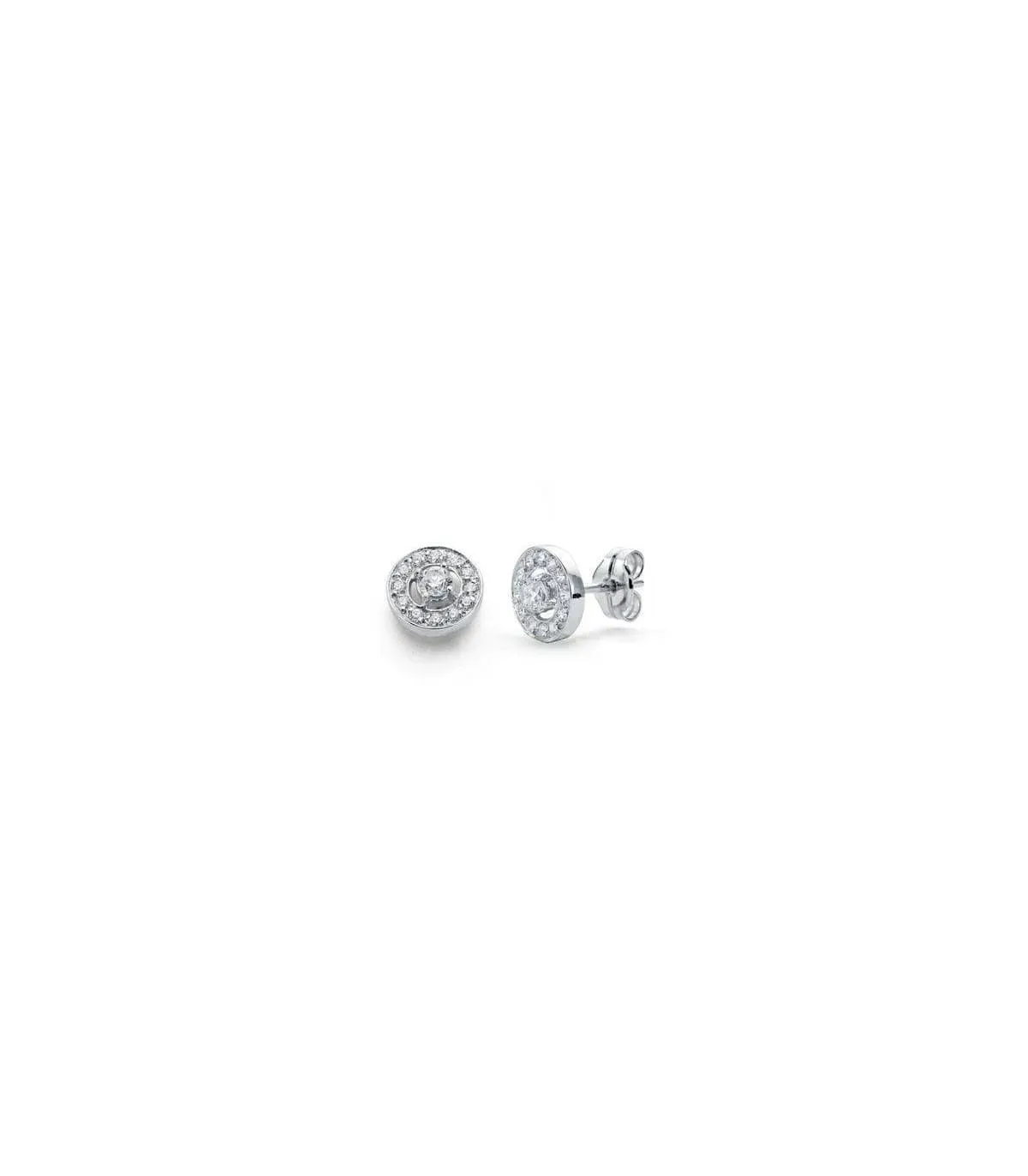 Boucles d'oreilles or blanc Poncia 18 Carats