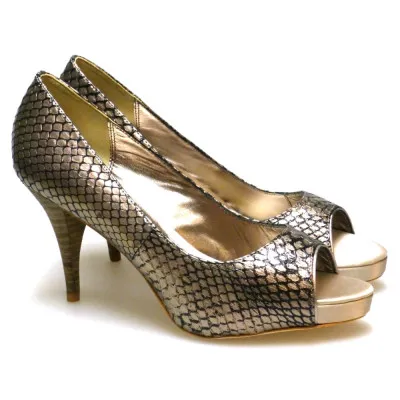 BOURNESalón Ceremonia Tacón Plataforma Plata Bourne Jacquelline