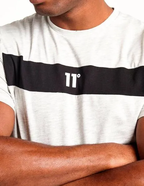 CAMISETA 11 DEGREES CUT AND SEW  GREY MARL/BLACK