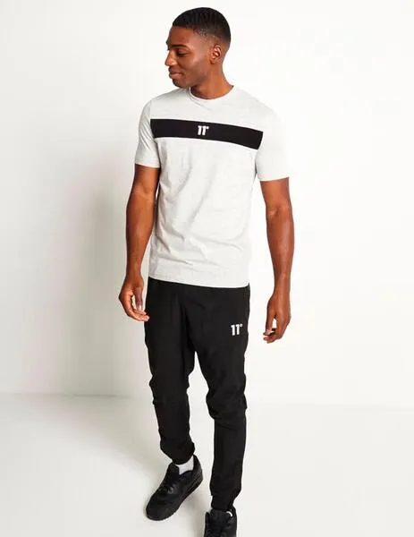 CAMISETA 11 DEGREES CUT AND SEW  GREY MARL/BLACK