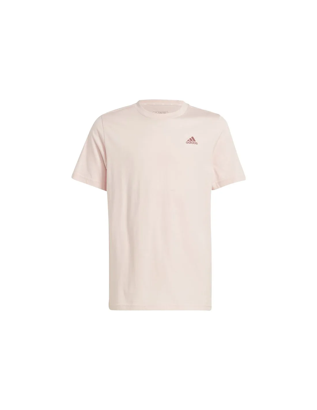 Camiseta adidas Essentials Small Logo Cotton Infantil Rosa