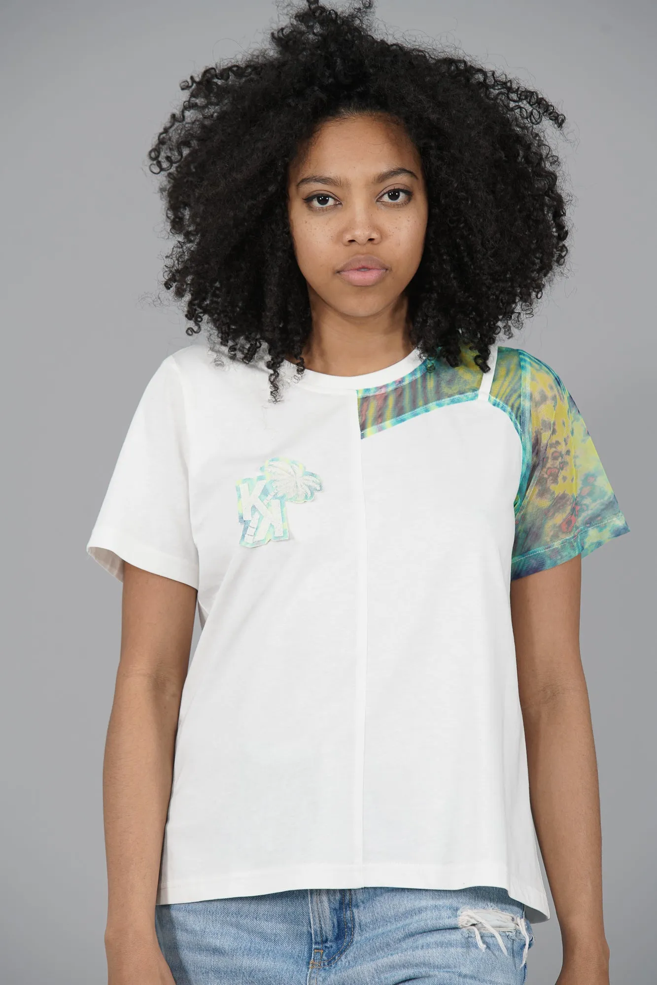 Camiseta combinada SHADES OF SUMMER · TUL PRINT & CRUDO ·