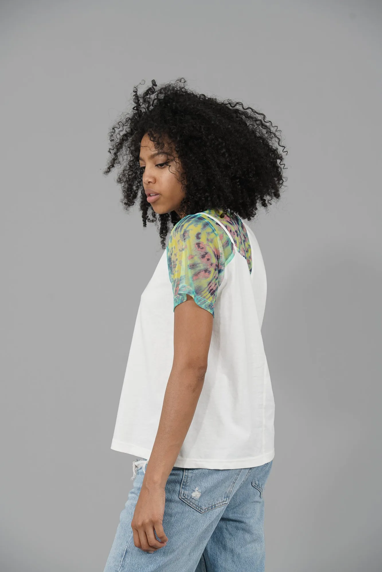 Camiseta combinada SHADES OF SUMMER · TUL PRINT & CRUDO ·