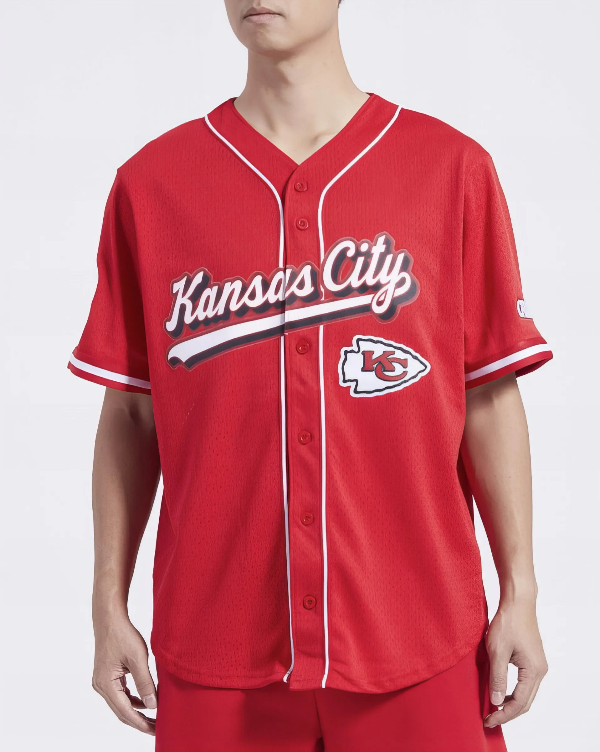 Camiseta De Béisbol Mesh Button Down Pro Standard Chiefs